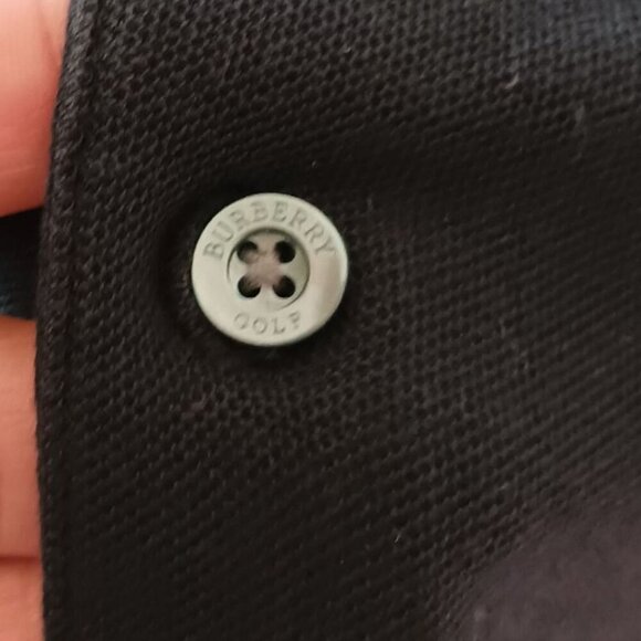 Burberry Golf Mens Polo Shirt Classic Fit With Check Trim blk Medium - Picture 11 of 16